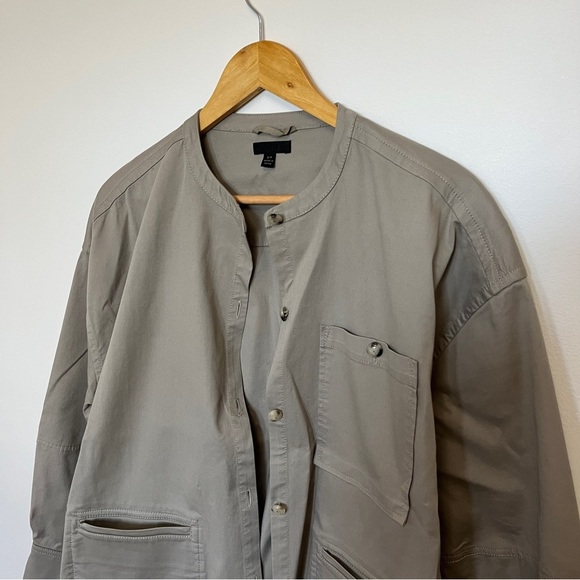 ATM Anthony Thomas Melillo Cotton Twill Belted Shirt Jacket in True Khaki S - Picture 5 of 7